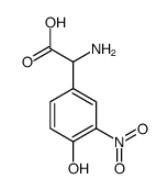 氨基-(4-羟基-3-硝基-苯基)-乙酸结构式