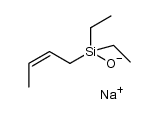 sodium (Z)-2-buten-1-yl-diethylsilanolate Structure