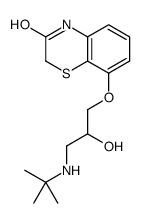 8-(3-tert-butylamino-2-hydroxypropoxy)-3,4-dihydro-3-oxo-2H-(1,4)-benzothiazine结构式