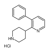 3-phenyl-2-piperidin-4-ylpyridine,hydrochloride Structure