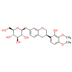 Isomucronulatol 7-O-beta-glucoside structure