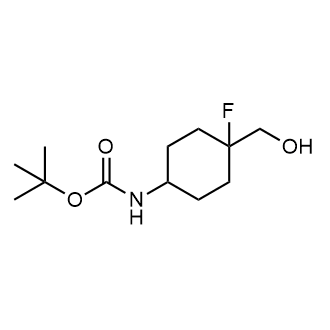 tert-Butyl(4-fluoro-4-(hydroxymethyl)cyclohexyl)carbamate structure