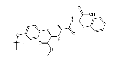 L-Phenylalanine, N-[N-[1-[[4-(1,1-dimethylethoxy)phenyl]methyl]-2-methoxy-2-oxoethyl]-L-alanyl]-, (S)- (9CI)结构式