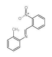 N-(2-methylphenyl)-1-(2-nitrophenyl)methanimine结构式