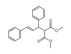 2-[(E)-(R)-1,3-diphenylallyl]malonic acid dimethyl ester Structure