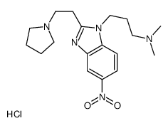 dimethyl-[3-[5-nitro-2-(2-pyrrolidin-1-ylethyl)benzimidazol-1-yl]propyl]azanium,chloride结构式