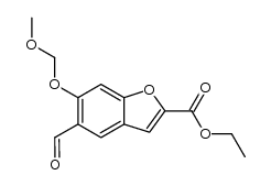 ethyl 5-formyl-6-(methoxymethoxy)benzofuran-2-carboxylate Structure