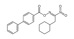 2-cyclohexyl-1-nitroethan-1-one O-([1,1'-biphenyl]-4-carbonyl) oxime Structure