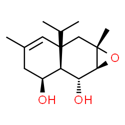 (1S,2R,3R,4S,6E,10S)-6,10-Dimethyl-3-(1-methylethyl)-11-oxabicyclo[8.1.0]undec-6-ene-2,4-diol结构式