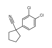 1-(3,4-dichlorophenyl)cyclopentanecarbonitrile结构式