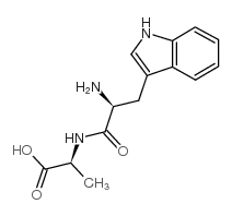 (S)-2-((S)-2-氨基-3-(1H-吲哚-3-基)丙酰胺基)丙酸结构式