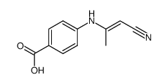 Benzoic acid, p-[(2-cyano-1-methylvinyl)amino]- (8CI) structure