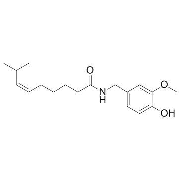 (Z)-N-(4-羟基-3-甲氧基苄基)-8-甲基-6-壬烯酰胺结构式