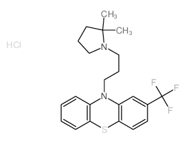 10H-Phenothiazine,10-[3-(2,2-dimethyl-1-pyrrolidinyl)propyl]-2-(trifluoromethyl)-, hydrochloride(1:1)结构式