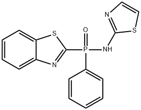 2-{苯基[(1,3-噻唑-2-基)氨基]磷酸}-1,3-苯并噻唑结构式