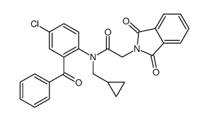 N-(2-benzoyl-4-chlorophenyl)-N-(cyclopropylmethyl)-2-(1,3-dioxoisoindol-2-yl)acetamide结构式