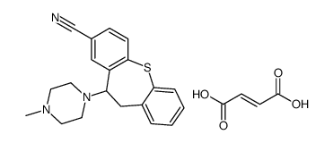 (Z)-4-hydroxy-4-oxobut-2-enoate,5-(4-methylpiperazin-1-ium-1-yl)-5,6-dihydrobenzo[b][1]benzothiepine-3-carbonitrile Structure