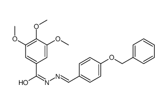 3,4,5-trimethoxy-N-[(E)-(4-phenylmethoxyphenyl)methylideneamino]benzamide Structure