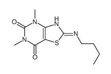 2-(Butylamino)-4,6-dimethylthiazolo(4,5-d)pyrimidine-5,7(4H,6H)-dione结构式