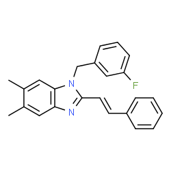 1-(3-FLUOROBENZYL)-5,6-DIMETHYL-2-STYRYL-1H-1,3-BENZIMIDAZOLE picture