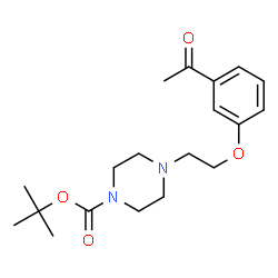 3-[2-(4-tert-Butoxycarbonylpiperazin-1-yl)ethoxy]acetophenone结构式