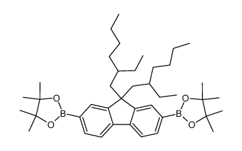 9,9-Bis(2-ethylhexyl)-2,7-bis(4,4,5,5-tetramethyl-1,3,2-dioxaborolan-2-yl)fluorene Structure