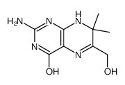 7,8-dihydro-6-hydroxymethyl-7,7-dimethylpteridin-4(3H)-one结构式