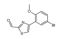 4-(5-bromo-2-methoxyphenyl)thiazole-2-carboxaldehyde Structure