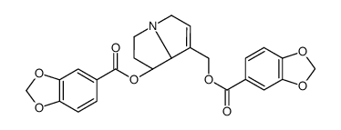 1,3-Benzodioxole-5-carboxylic acid, 7-(((1,3-benzodioxol-5-ylcarbonyl) oxy)methyl)-2,3,5,7a-tetrahydro-1H-pyrrolizin-1-yl ester, (1R-trans)- Structure