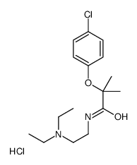 2-(4-chlorophenoxy)-N-[2-(diethylamino)ethyl]-2-methylpropanamide,hydrochloride Structure