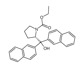 ethyl (S)-(-)-2-(hydroxy(di-2-naphthyl)methyl)-1-pyrrolidine carboxylate Structure