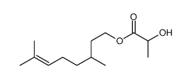 3,7-dimethyloct-6-enyl 2-hydroxypropanoate结构式