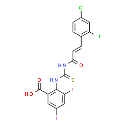 2-[[[[3-(2,4-DICHLOROPHENYL)-1-OXO-2-PROPENYL]AMINO]THIOXOMETHYL]AMINO]-3,5-DIIODO-BENZOIC ACID结构式