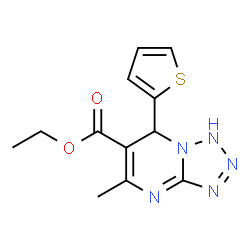 ETHYL 5-METHYL-7-(2-THIENYL)-4,7-DIHYDROTETRAZOLO[1,5-A]PYRIMIDINE-6-CARBOXYLATE Structure