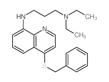 N-(4-benzylsulfanylquinolin-8-yl)-N,N-diethyl-propane-1,3-diamine结构式