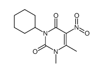 3-cyclohexyl-1,6-dimethyl-5-nitro-1H-pyrimidine-2,4-dione Structure