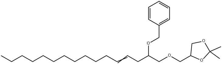 2,2-Dimethyl-4-[[(2-phenylmethoxy-4-hexadecenyl)oxy]methyl]-1,3-dioxolane结构式