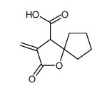 3-methylidene-2-oxo-1-oxaspiro[4.4]nonane-4-carboxylic acid结构式