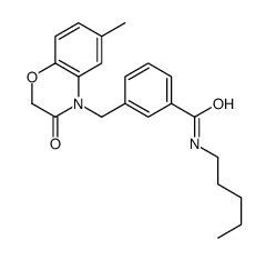 3-[(6-methyl-3-oxo-1,4-benzoxazin-4-yl)methyl]-N-pentylbenzamide Structure