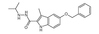 1-(2-(3-methyl-5-benzyloxyindolyl)carbonyl)-2-isopropyl hydrazide structure