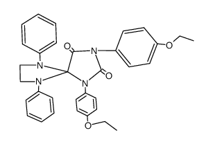 1,3-bis-(4-ethoxy-phenyl)-6,9-diphenyl-1,3,6,9-tetraaza-spiro[4.4]nonane-2,4-dione Structure