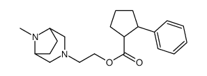 3-Methyl-8-[2-(2-phenylcyclopentylcarbonyloxy)ethyl]-3,8-diazabicyclo[3.2.1]octane Structure