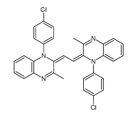 1,1'-Bis(4-chlorphenyl)-3,3'-dimethyl-1,1',2,2'-tetrahydro-2,2'-aethandiylidendichinoxalin Structure