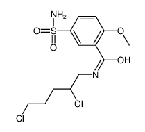 5-(aminosulphonyl)-N-(2,5-dichloropentyl)-2-methoxybenzamide structure