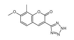 7-methoxy-8-methyl-3-(2H-tetrazol-5-yl)chromen-2-one Structure