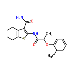 2-{[2-(2-Methylphenoxy)propanoyl]amino}-4,5,6,7-tetrahydro-1-benzothiophene-3-carboxamide Structure