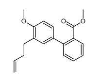 3'-But-3-enyl-4'-methoxy-biphenyl-2-carboxylic acid methyl ester结构式