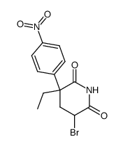 5-bromo-3-ethyl-3-(4-nitrophenyl)piperidine-2,6-dione结构式