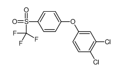 1,2-dichloro-4-[4-(trifluoromethylsulfonyl)phenoxy]benzene Structure