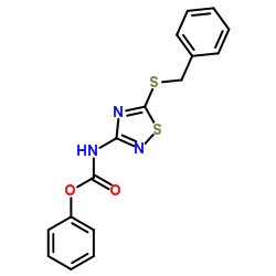 (5-BENZYLTHIO-1,2,4-THIADIAZOL-3-YL)PHENYLCARBAMATE结构式